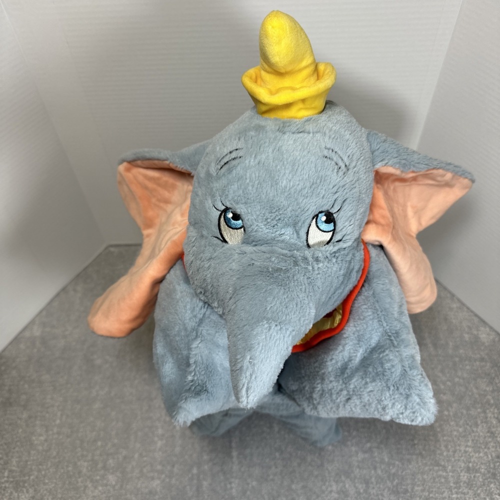 Disney DUMBO Plush Doll Pillow Pet Yellow Hat Pink Ears